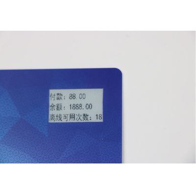 1,02 Zoll-Tinten-Schirm-Kontakt Chip Card 7816 Chip Embedded 13.56mhz