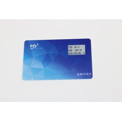 Die 1,02 Zoll-Tinten-Schirm Idex-Fingerabdruck Smart Card IP68 imprägniern