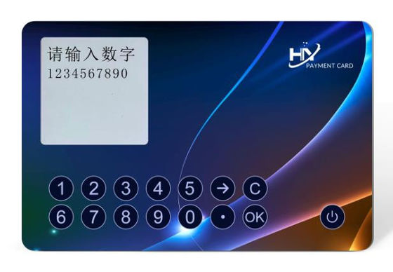 Wasserdichter leuchtender Zugang OTP Smart Card, der eine Zeit-Passwort-Karte in Position bringt